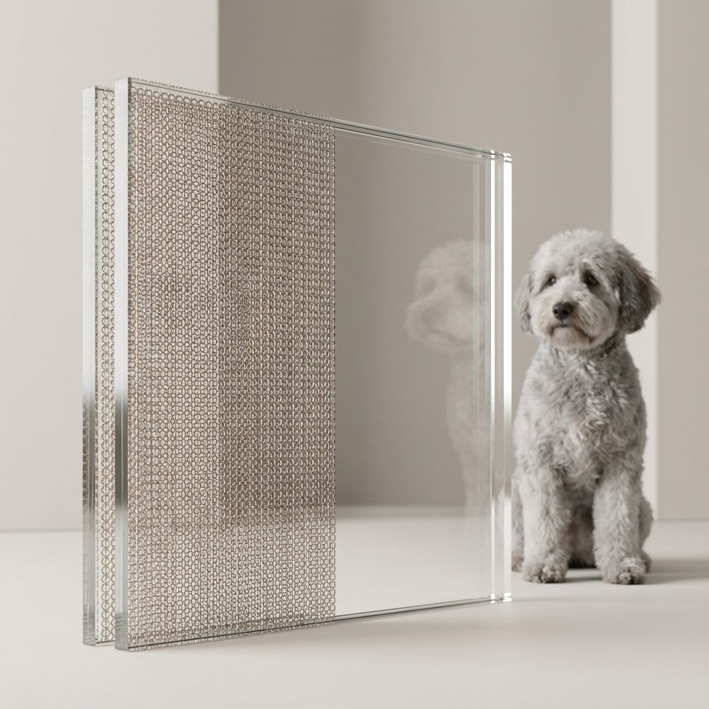 مش لمینیت روی شیشه